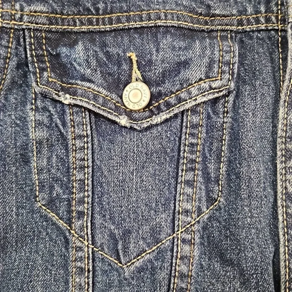 Denim Trucker Jean Jacket Old Navy Womens Size Small